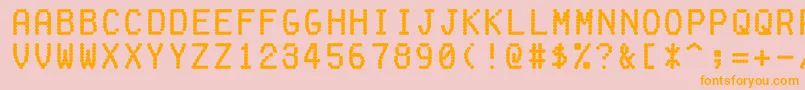 FakereceiptRegular Font – Orange Fonts on Pink Background