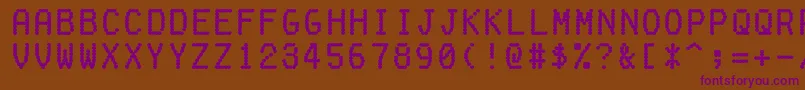 Czcionka FakereceiptRegular – fioletowe czcionki na brązowym tle