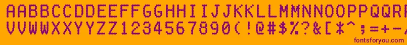 フォントFakereceiptRegular – オレンジの背景に紫のフォント