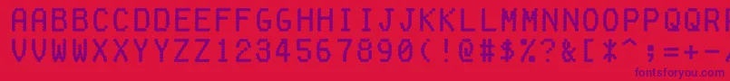 Weitere Informationen zur FakereceiptRegular-Schriftart FakereceiptRegular-Schriftart – Violette Schriften auf rotem Hintergrund
