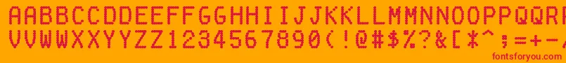 FakereceiptRegular Font – Red Fonts on Orange Background