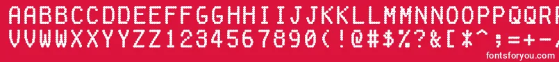 FakereceiptRegular Font – White Fonts on Red Background