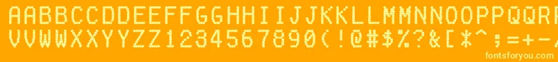 More about FakereceiptRegular Font FakereceiptRegular Font – Yellow Fonts on Orange Background