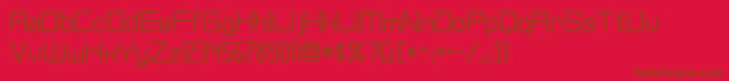 CranberryCyr Font – Brown Fonts on Red Background