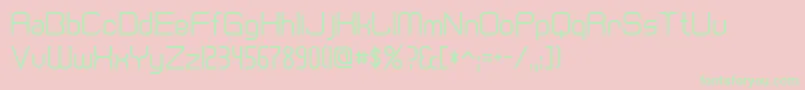 CranberryCyr Font – Green Fonts on Pink Background