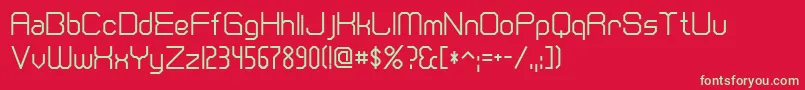 CranberryCyr-Schriftart – Grüne Schriften auf rotem Hintergrund