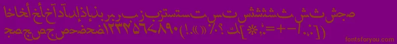 HafizurduttItalic Font – Brown Fonts on Purple Background