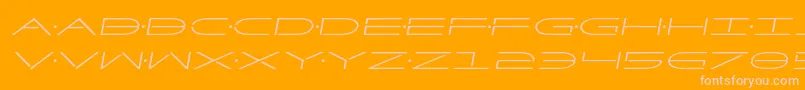 Factorsemital Font – Pink Fonts on Orange Background