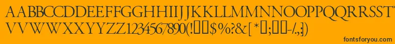 Garamondtitlingcapsssk Font – Black Fonts on Orange Background