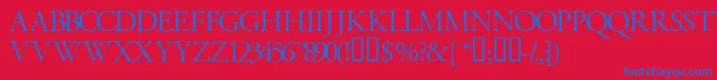 Garamondtitlingcapsssk Font – Blue Fonts on Red Background