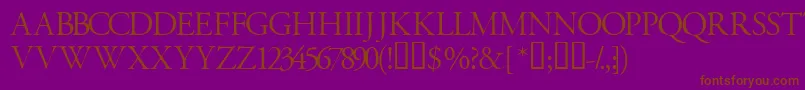 Garamondtitlingcapsssk Font – Brown Fonts on Purple Background