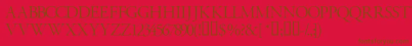 Garamondtitlingcapsssk Font – Brown Fonts on Red Background