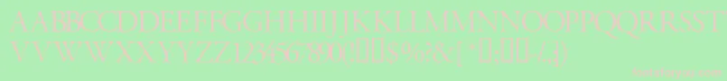 Garamondtitlingcapsssk Font – Pink Fonts on Green Background