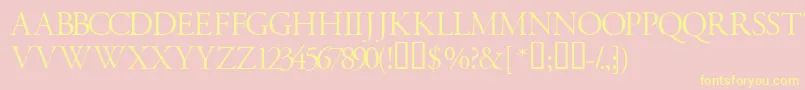 Garamondtitlingcapsssk Font – Yellow Fonts on Pink Background