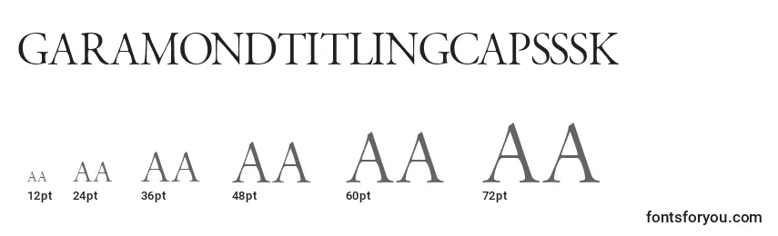 Размеры шрифта Garamondtitlingcapsssk