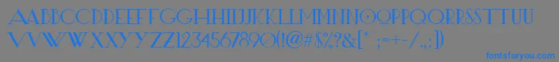 Hotrod Font – Blue Fonts on Gray Background