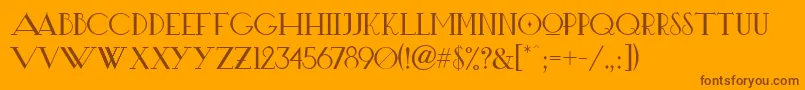 Hotrod Font – Brown Fonts on Orange Background