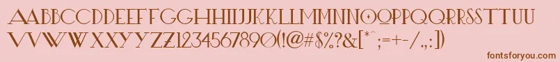 Hotrod Font – Brown Fonts on Pink Background