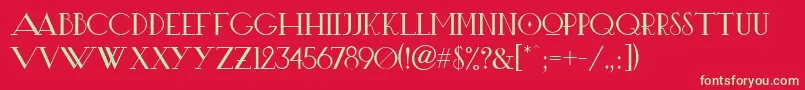 Hotrod Font – Green Fonts on Red Background