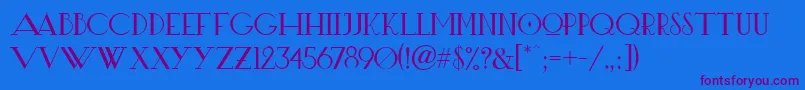 Hotrod Font – Purple Fonts on Blue Background
