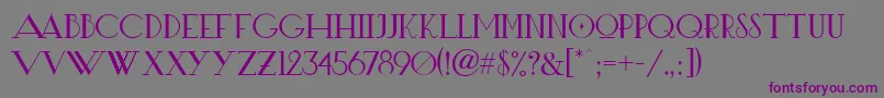 Hotrod-Schriftart – Violette Schriften auf grauem Hintergrund