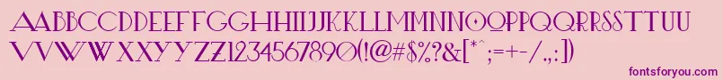 Hotrod Font – Purple Fonts on Pink Background