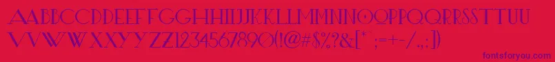 Hotrod-Schriftart – Violette Schriften auf rotem Hintergrund