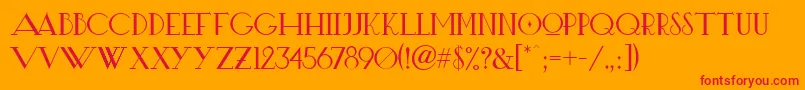 fuente Hotrod – Fuentes Rojas Sobre Fondo Naranja