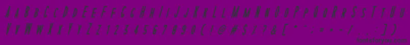 Czcionka SophisticatedSlimsRegularItalic – czarne czcionki na fioletowym tle