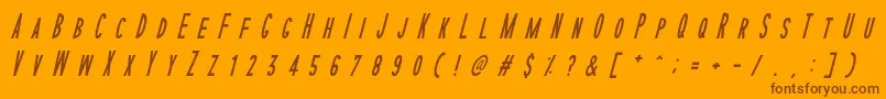 SophisticatedSlimsRegularItalic Font – Brown Fonts on Orange Background