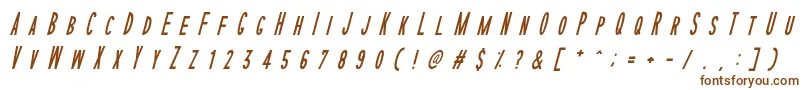 SophisticatedSlimsRegularItalic-fontti – ruskeat fontit