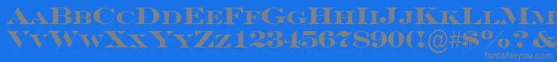 ASeriferexpcpsBold Font – Gray Fonts on Blue Background