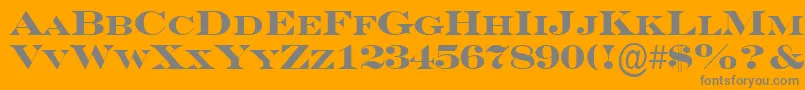 ASeriferexpcpsBold Font – Gray Fonts on Orange Background