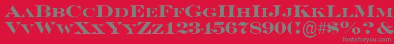 ASeriferexpcpsBold Font – Gray Fonts on Red Background