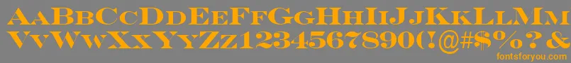 Шрифт ASeriferexpcpsBold – оранжевые шрифты на сером фоне