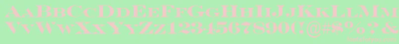 ASeriferexpcpsBold Font – Pink Fonts on Green Background