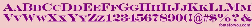 ASeriferexpcpsBold Font – Purple Fonts on Pink Background