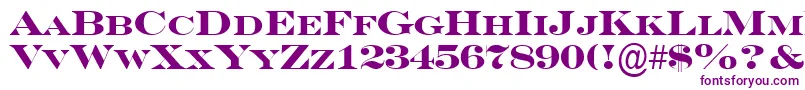 ASeriferexpcpsBold Font – Purple Fonts on White Background