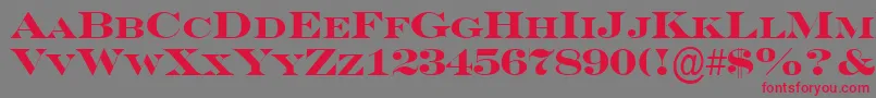 ASeriferexpcpsBold Font – Red Fonts on Gray Background