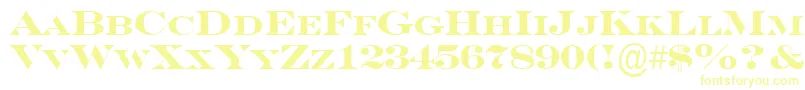 ASeriferexpcpsBold Font – Yellow Fonts on White Background