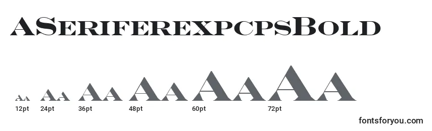 ASeriferexpcpsBold Font Sizes