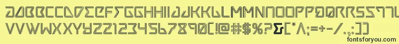 Tracerengrave Font – Black Fonts on Yellow Background