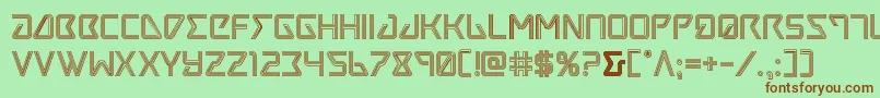 Tracerengrave Font – Brown Fonts on Green Background