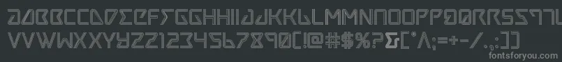 Tracerengrave Font – Gray Fonts on Black Background