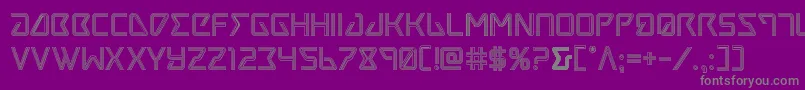 Tracerengrave Font – Gray Fonts on Purple Background