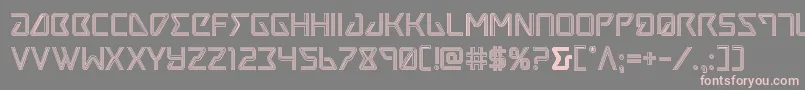 Tracerengrave Font – Pink Fonts on Gray Background