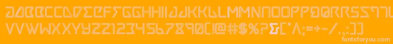 Tracerengrave Font – Pink Fonts on Orange Background