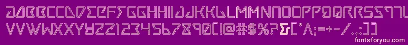 Tracerengrave Font – Pink Fonts on Purple Background