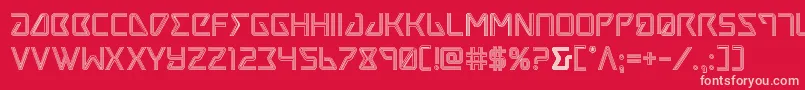 Tracerengrave Font – Pink Fonts on Red Background