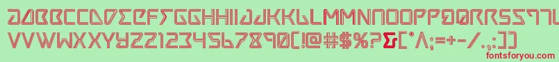 Tracerengrave Font – Red Fonts on Green Background